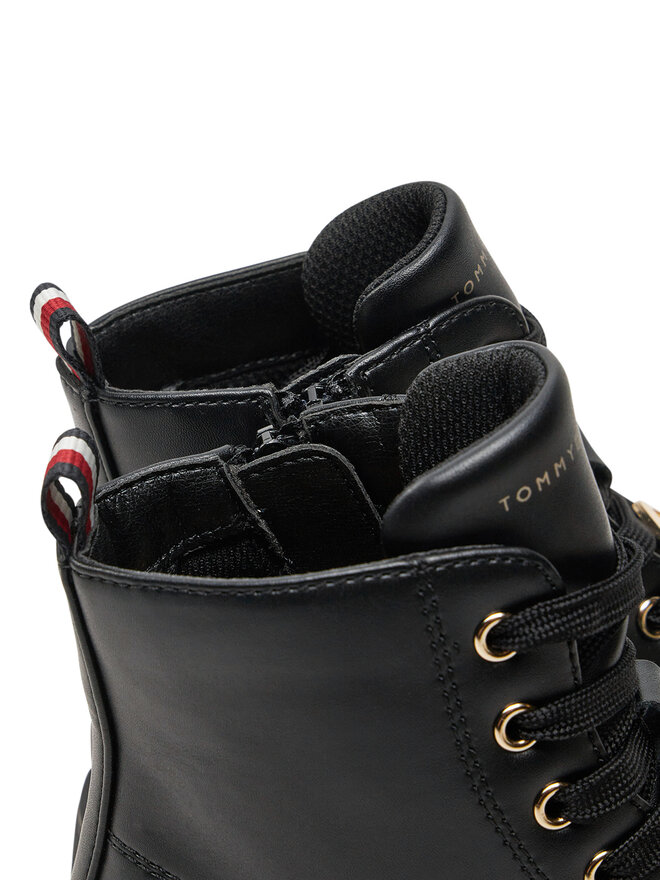 Tommy Hilfiger Schnürstiefeletten Tommy Hilfiger Lace-Up Bootie T1A5-33561-1351 S Schwarz