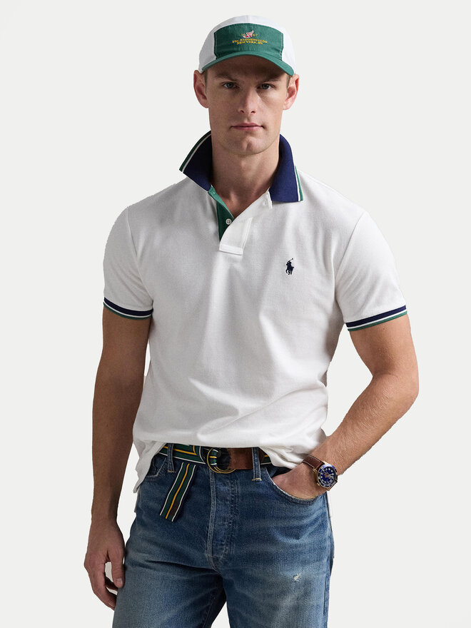 Polo Ralph Lauren Polo Ralph Lauren Поло 710963479001 Білий Custom Slim Fit