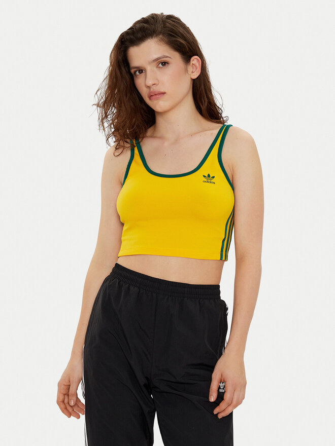 adidas adidas Felső adicolor 3-Stripes JP2291 Sárga Slim Fit