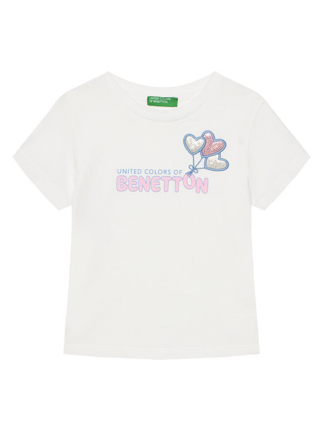 United Colors Of Benetton United Colors Of Benetton Camiseta 3I1XG10JB Blanco Regular Fit