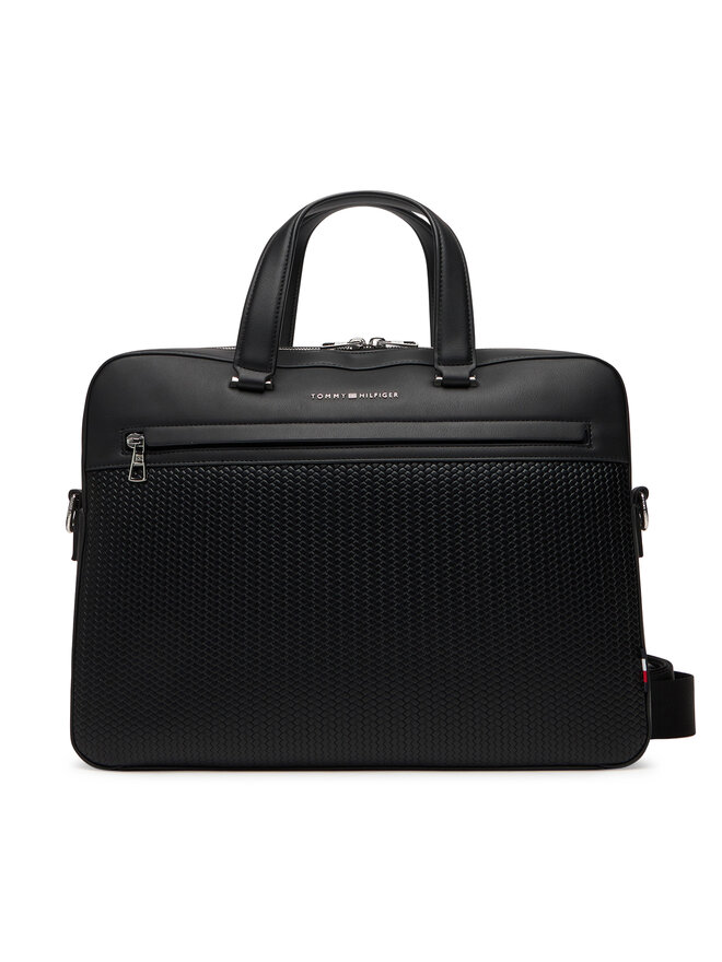 Tommy Hilfiger Laptoptasche Tommy Hilfiger Th Woven Computer Bag AM0AM13660 Schwarz