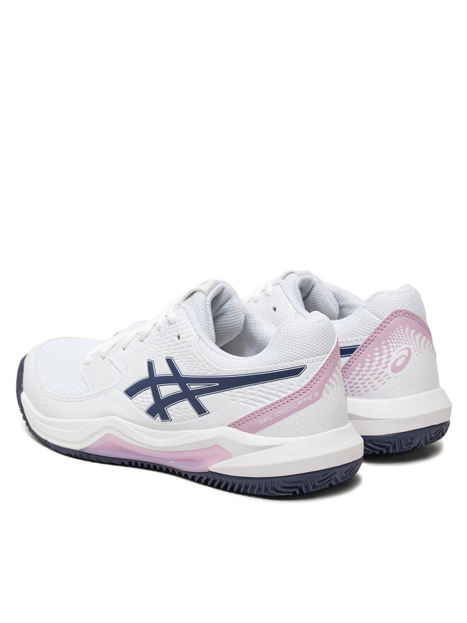 Asics Buty do tenisa Asics Gel-Dedicate 8 Clay 1042A255 Biały