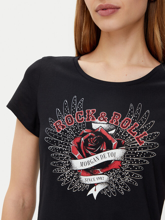 Morgan Morgan Camiseta 251-DREBEL Negro Regular Fit