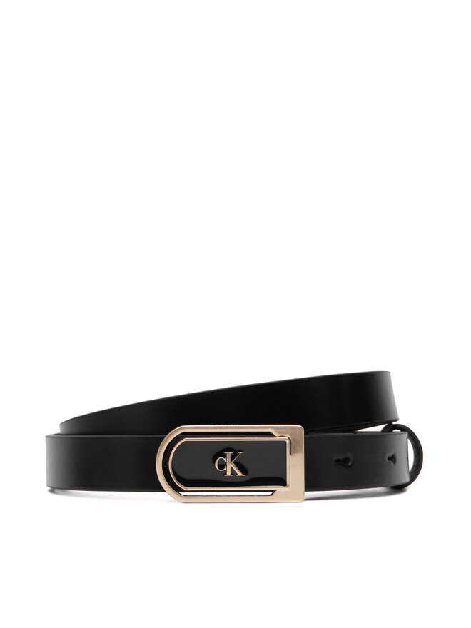 Calvin Klein Gürtel Calvin Klein Round Ck Enamel Plaque 20Mm LV04F7109G Schwarz