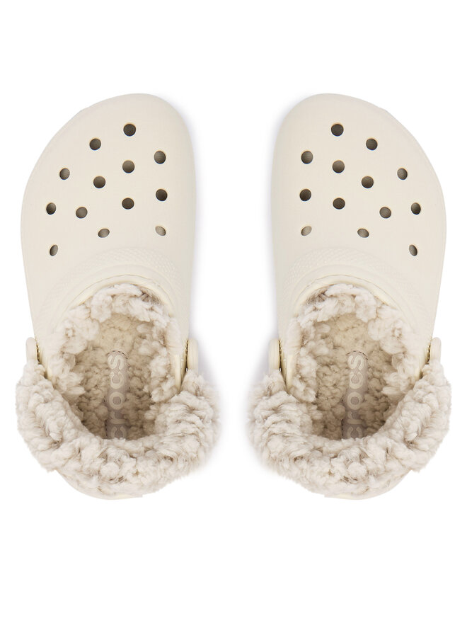 Crocs Шльопанці Crocs Classic Fleece Lined Clog K 212856 Бежевий