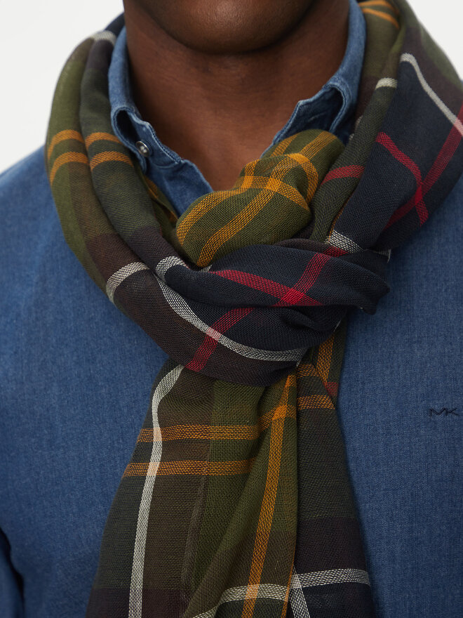 Barbour Szal Barbour Welton Tartan USC0315TN11 Zielony