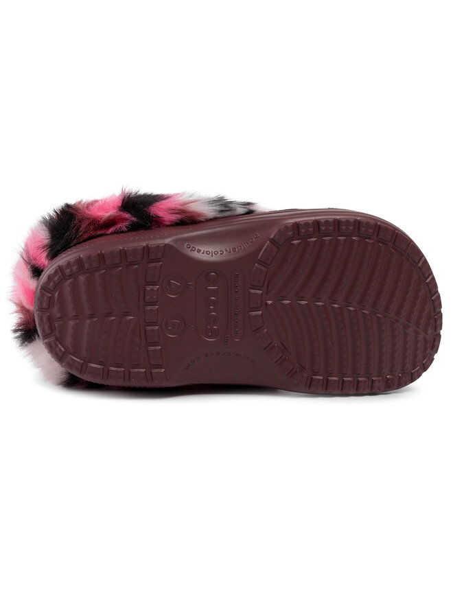 Crocs Hausschuhe Crocs Classic Mammoth So Luxe Clog 205841 Dunkelrot