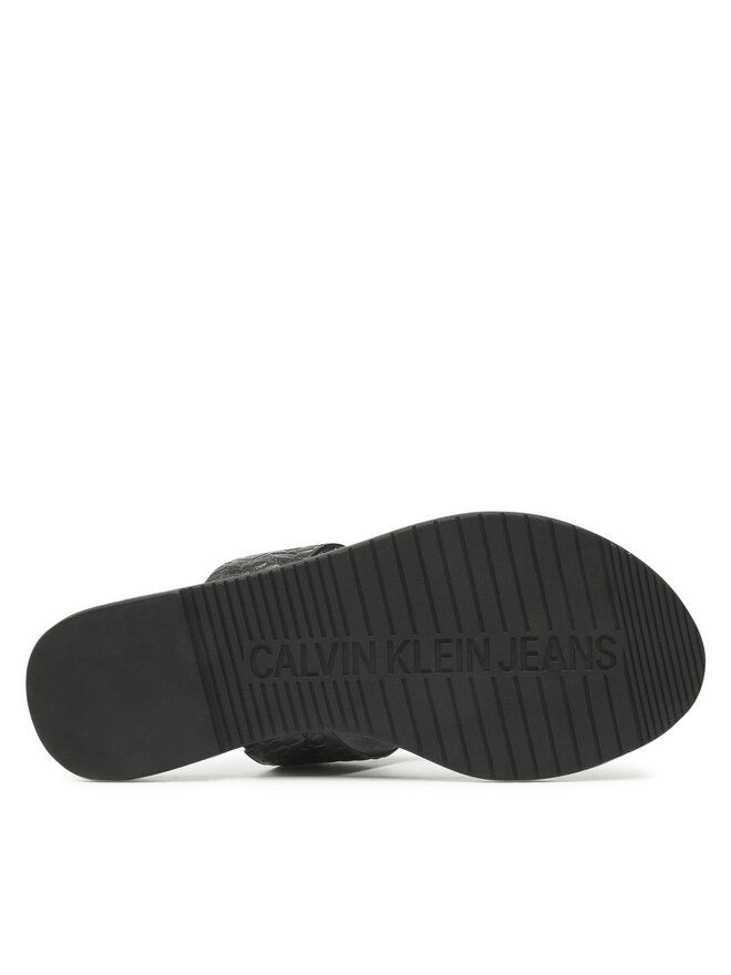 Calvin Klein Jeans Джапанки Calvin Klein Jeans Flat Sandal Toe Slide Em Pa-Pl YW0YW00142 Черен