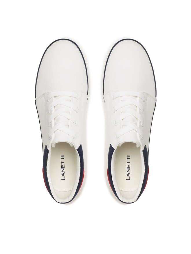 Lanetti Sneakers aus Stoff Lanetti MS20347-11 Weiß
