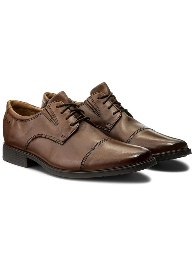 Clarks Półbuty Clarks Tilden Cap 261300967 Brązowy