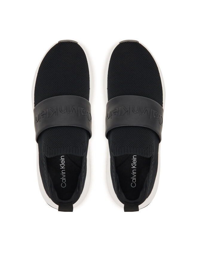 Calvin Klein Sneakers Calvin Klein Chunky Run Slipon Knit Logo Tape HW0HW03261 Schwarz