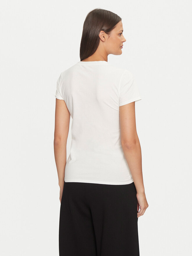 Deha Deha T-shirt A00150 Écru Regular Fit