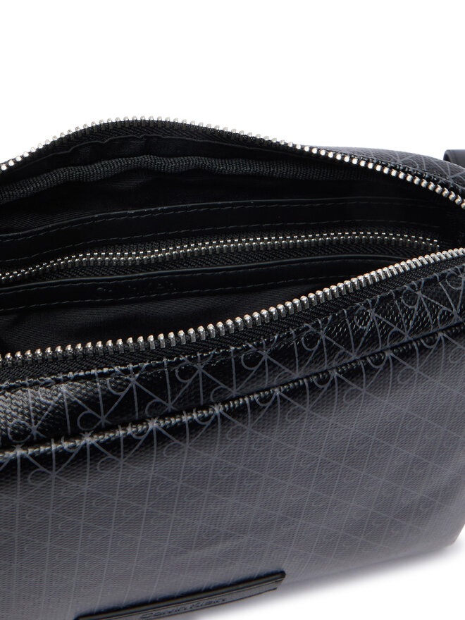 Calvin Klein Kosmetiktasche Calvin Klein Emblem Aop Coated Pouch W/ Handl LV04D1240G Schwarz