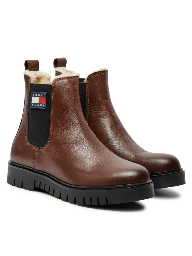 Tommy Jeans Klassische Stiefeletten Tommy Jeans Chelsea EN0EN02626 Braun