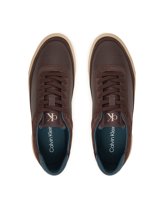 Calvin Klein Zapatillas Calvin Klein Basket Cupsole Laceup Lth-Nu YM0YM01354 Marrón