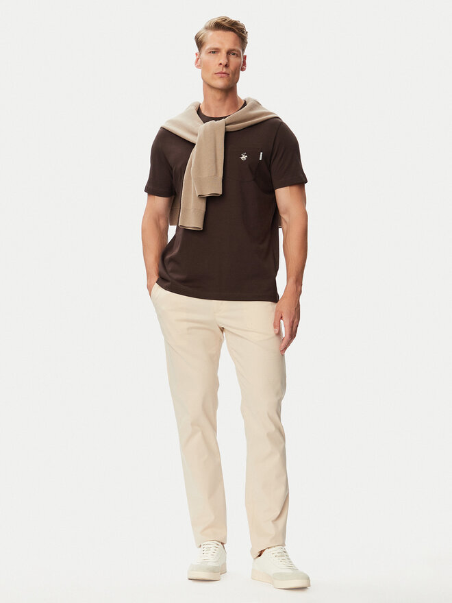 Beverly Hills Polo Club Beverly Hills Polo Club Футболка P-SS26M-TS414000 Коричневий Regular Fit