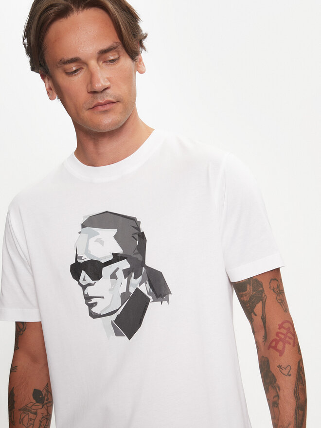 KARL LAGERFELD KARL LAGERFELD T-Shirt 755060 544242 Λευκό Regular Fit