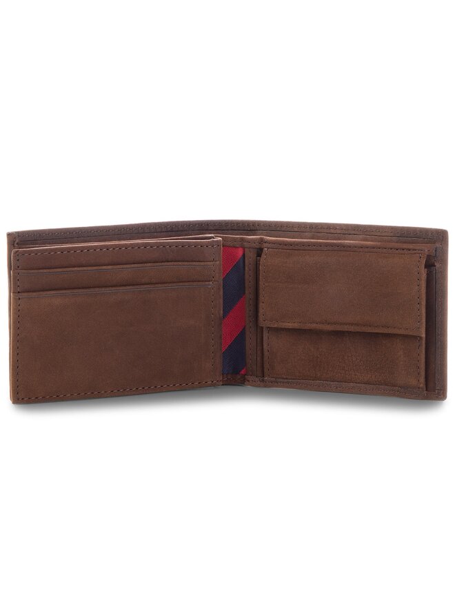Tommy Hilfiger Liels vīriešu maks Tommy Hilfiger Johnson Mini CC Flap AM0AM00662 Brūns