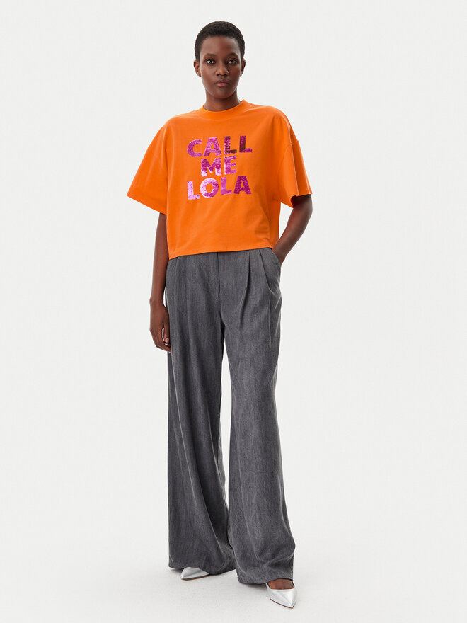 LOLA CASADEMUNT LOLA CASADEMUNT T-Shirt LS2515054 Orange Relaxed Fit