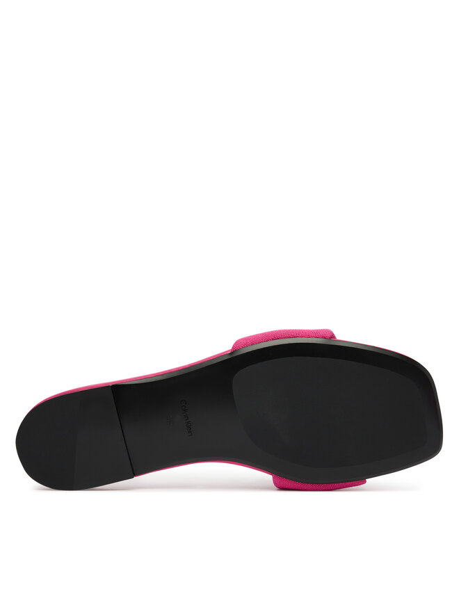 Calvin Klein Pantoletten Calvin Klein Square Flat Sndl Canvas Hw HW0HW03129 Rosa