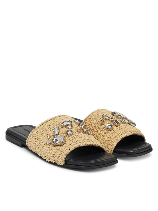 Inuikii Šľapky Inuikii Woven Strap Stones 70104-367 705 Béžová