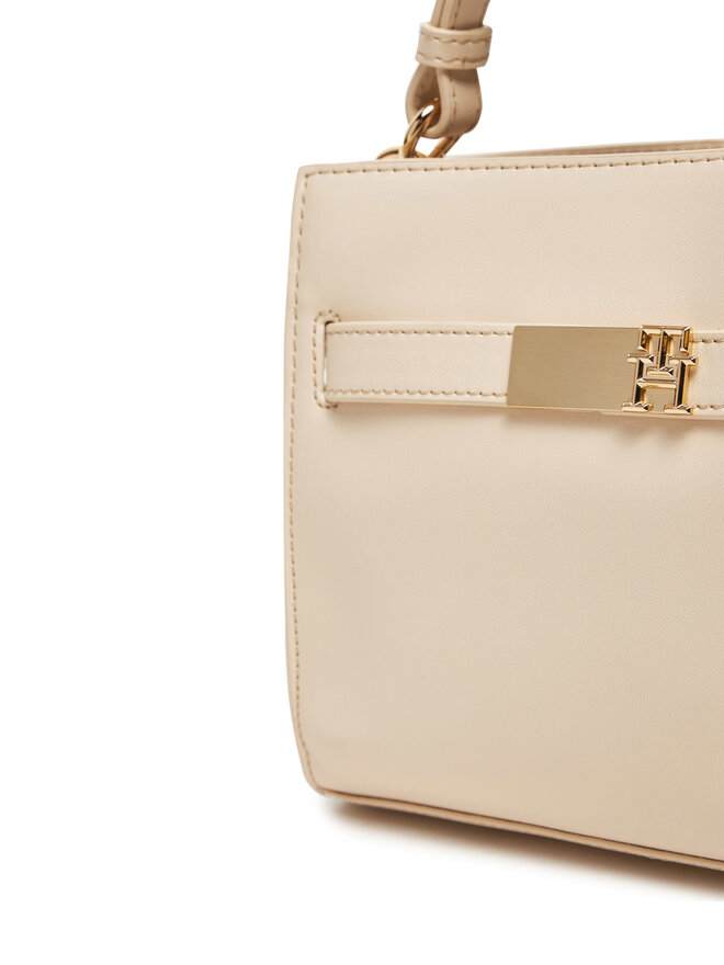 Tommy Hilfiger Bolso Tommy Hilfiger Heritage Mini Satchel AW0AW17405 Écru