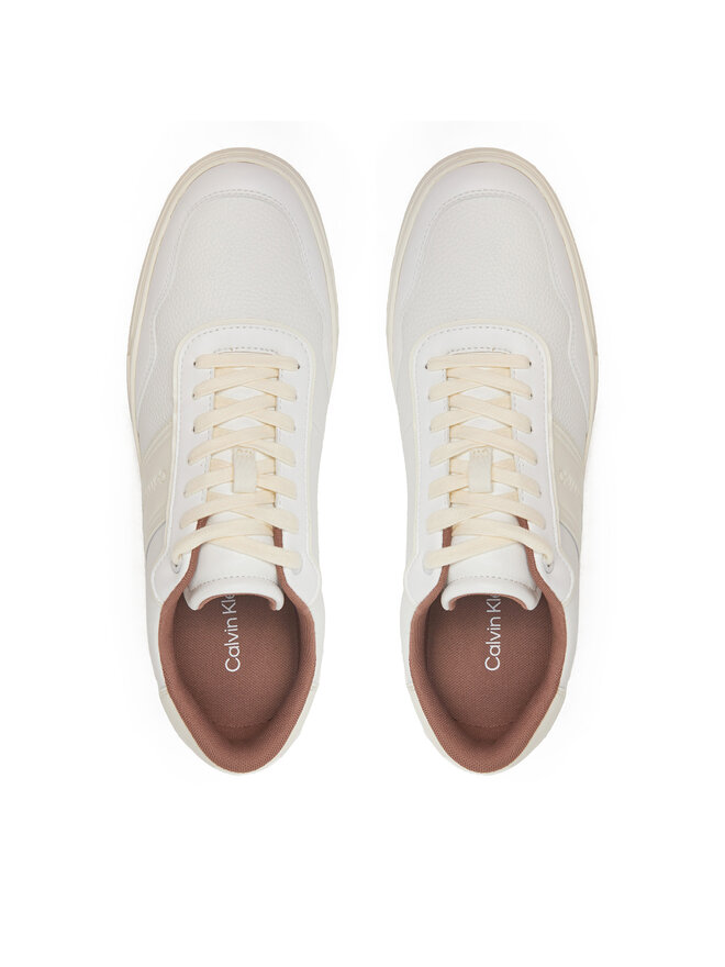 Calvin Klein Сникърси Calvin Klein Low Top Lace Up Logo HM0HM01653 Бял