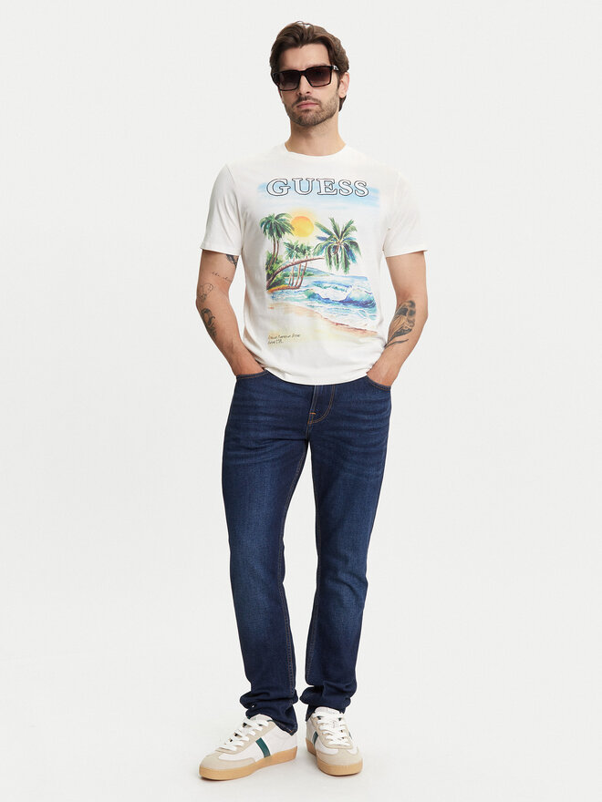 Guess Guess Camiseta M5YI38 KBW41 Écru Regular Fit