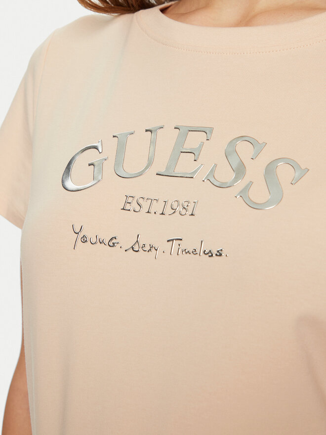 Guess Guess Marškinėliai V5RI16 J1314 Smėlio Regular Fit