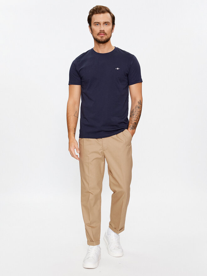 Gant Gant Póló Shield 2003185 Sötétkék Slim Fit