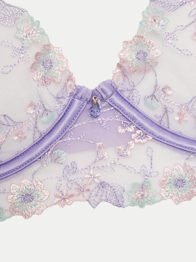 Hunkemöller Hunkemöller Nedrček s kostjo Lillia 205399 Vijolična