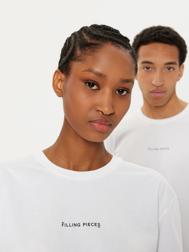 Filling Pieces Filling Pieces Póló Unisex 7443400 Fehér Slim Fit