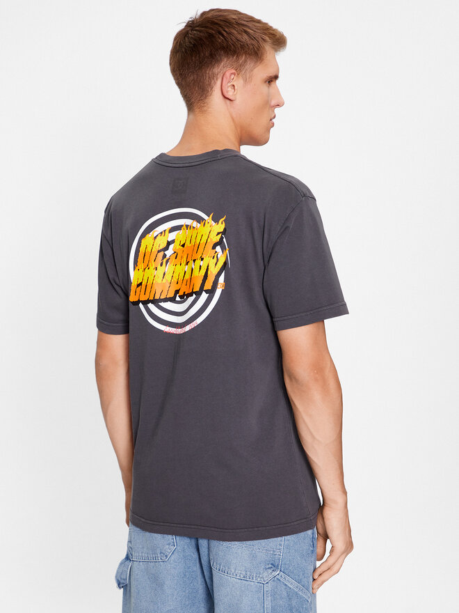DC DC Marškinėliai Burner Tees ADYZT05271 Juoda Regular Fit