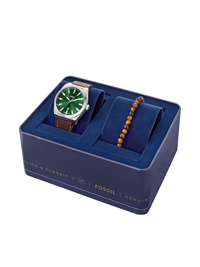 Fossil Zegarek Fossil FS6080SET Brązowy