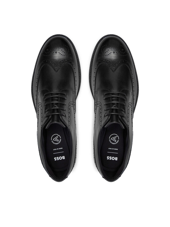 BOSS Félcipő Boss Dressletic Derb bubr 50521227 Fekete