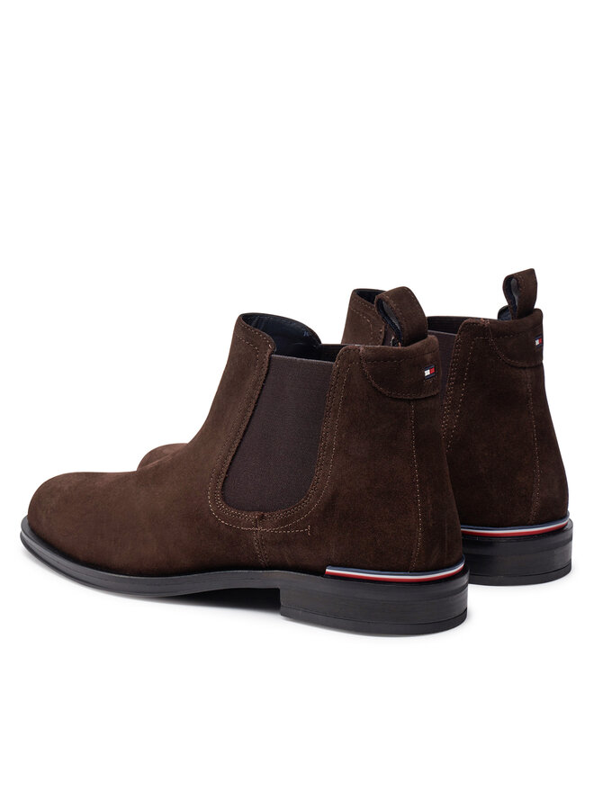 Tommy Hilfiger Μποτάκια με λάστιχο Tommy Hilfiger Core Rwb Hilfiger Suede Chelsea FM0FM04757 Καφέ