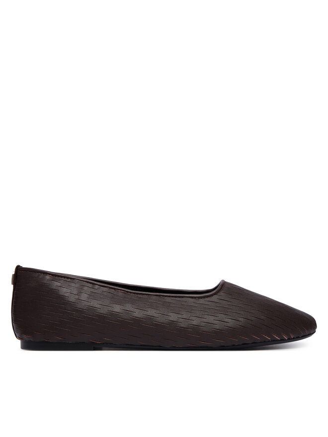 Calvin Klein Ballerinas Calvin Klein Oblique Ballerina Cut Lth HW0HW03033 Dunkelrot