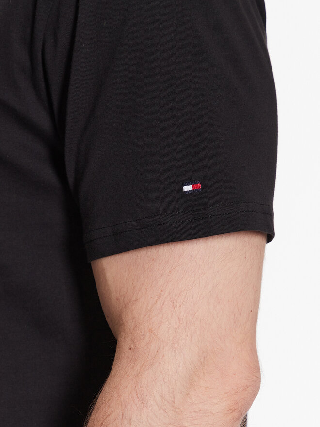 Tommy Hilfiger Tommy Hilfiger Marškinėliai Logo UM0UM02916 Juoda Regular Fit