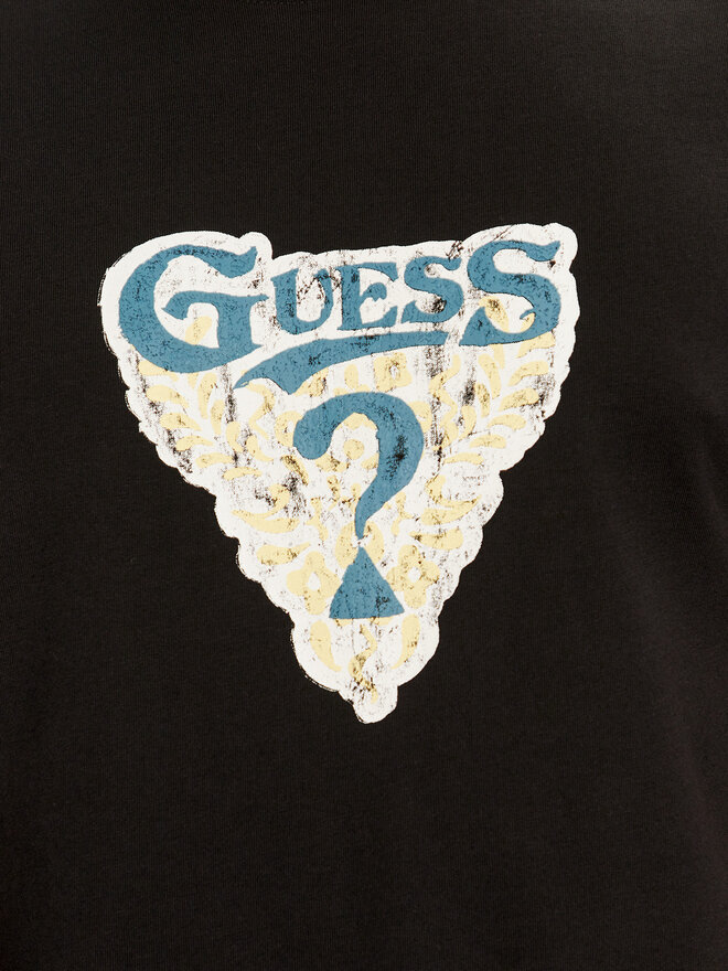 Guess Guess Marškinėliai M4BI44 I3Z14 Juoda Slim Fit