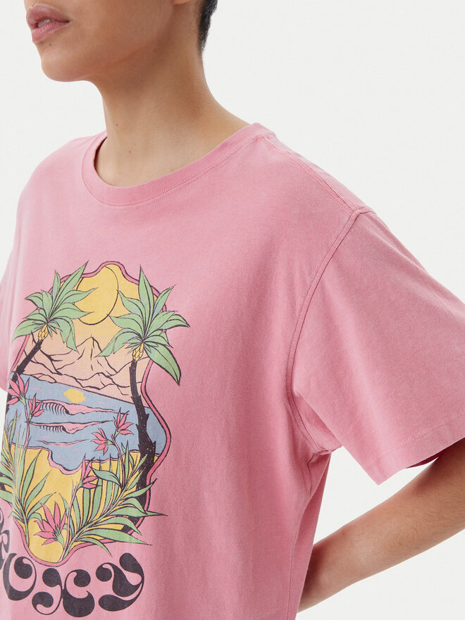 Roxy Roxy Marškinėliai ERJZT05905 Rožinė Oversize