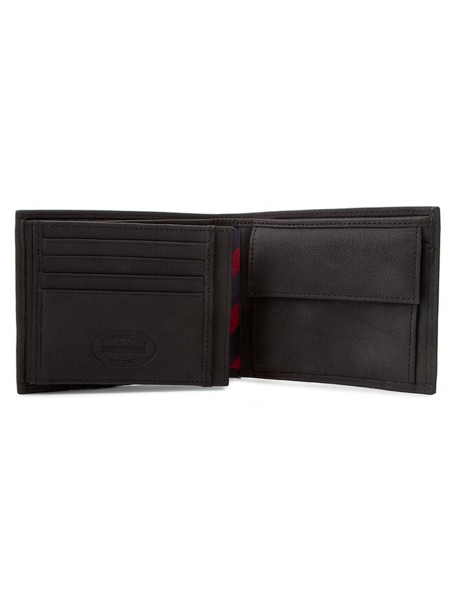 GroBe Herren Geldborse Tommy Hilfiger Johnson Trifold AM0AM00665 Schwarz eschuhe