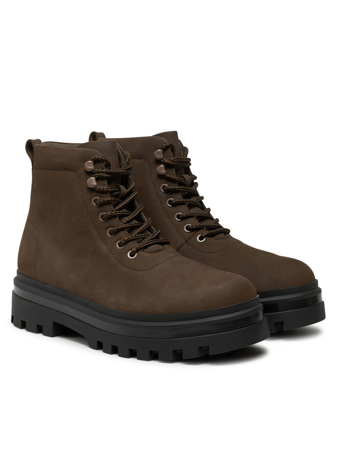 Calvin Klein Jeans Planinarske cipele Calvin Klein Jeans Lugged Laceup Boot Oxf Hiking Nb YM0YM01076 Smeđa