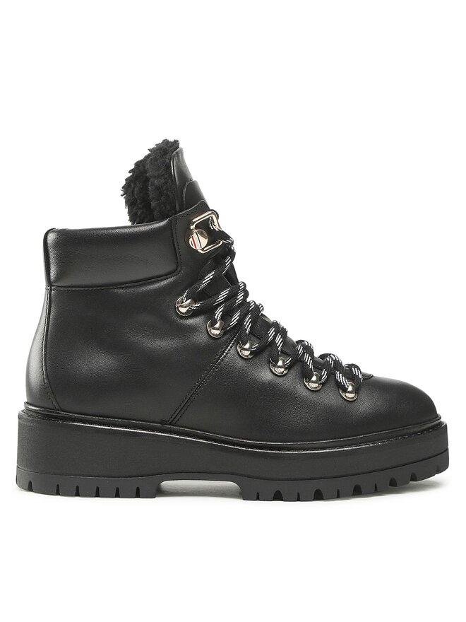 Tommy Hilfiger Botines Tommy Hilfiger Leather Outdoor Flat Boot FW0FW06725 Negro