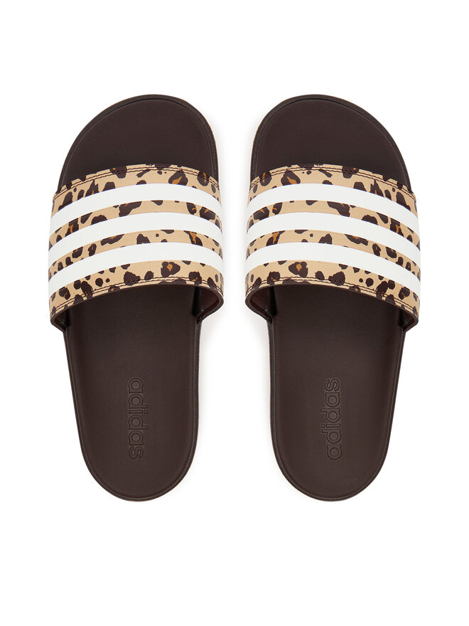 adidas Pantoletten adidas adilette Platform Slides JR9234 Braun