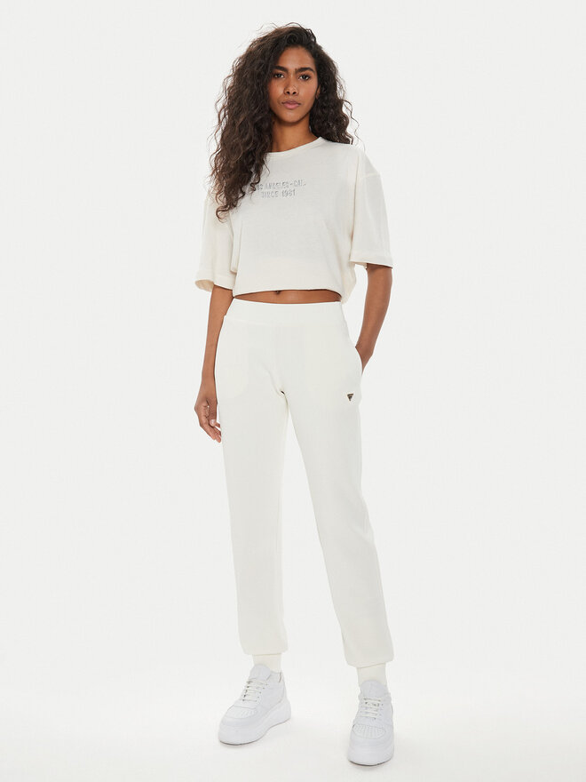 Guess Guess Marškinėliai W4YI18 JA914 Écru Regular Fit