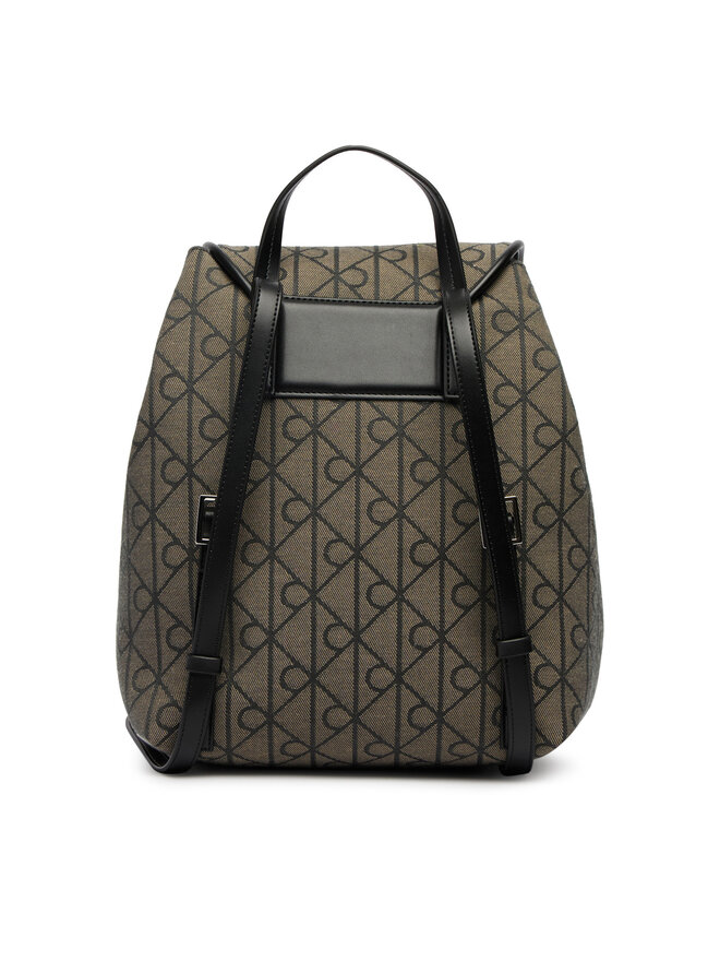 Calvin Klein Rucksack Calvin Klein Emblem Aop Jacquard Backpack LV04F3536G Braun