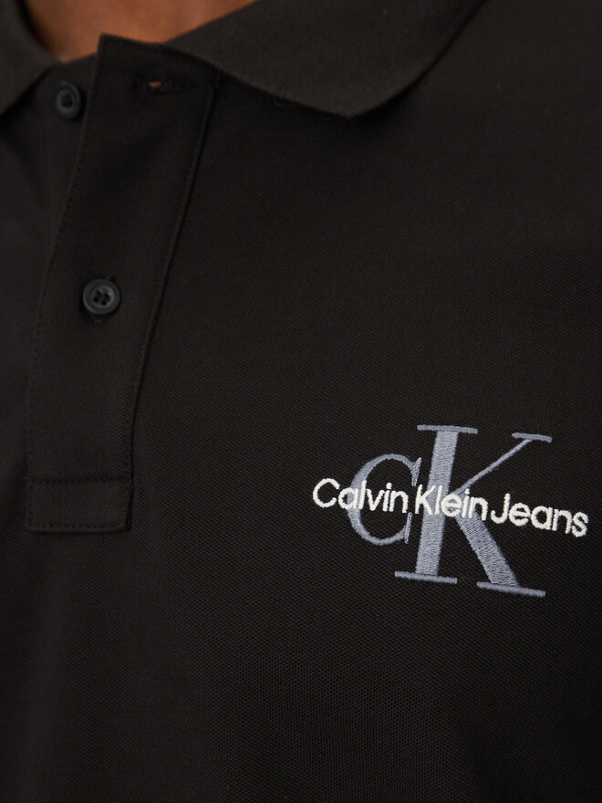Calvin Klein Jeans Calvin Klein Jeans Poloshirt Monologo J30J325664 Schwarz Regular Fit
