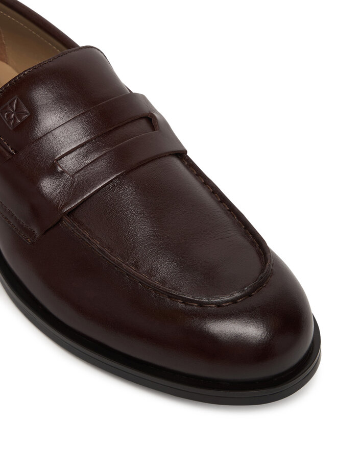 Calvin Klein Halbschuhe Calvin Klein Ess Rubber Penny Loafer Pol Lth HM0HM02025 Braun