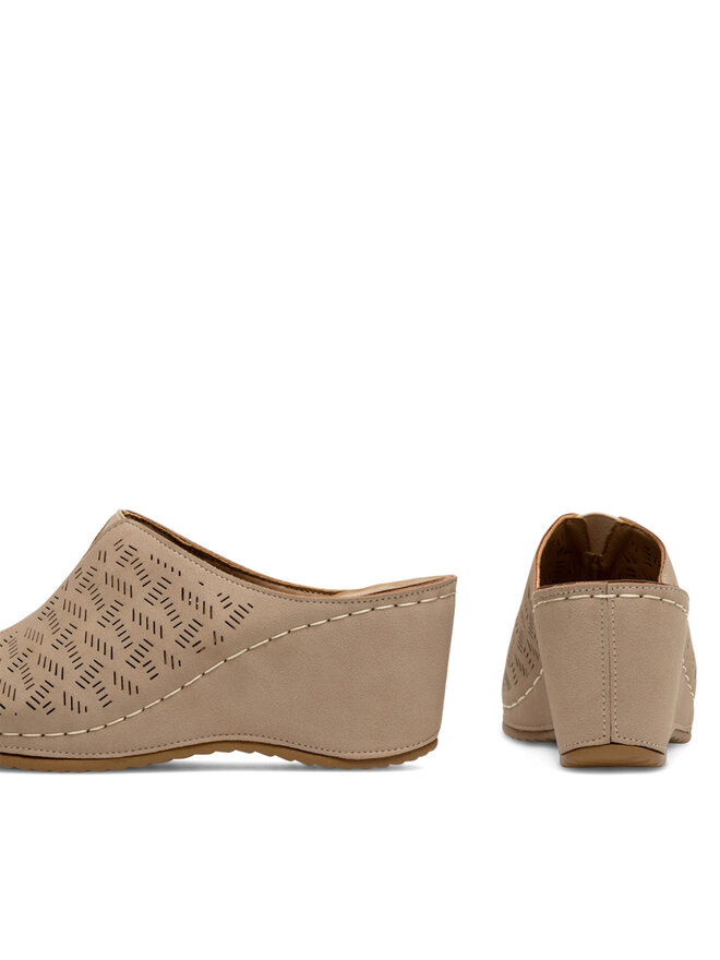 Clara Barson Pantoletten Clara Barson WYL0510-05 Beige