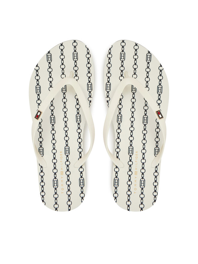Tommy Hilfiger Čības uz pirksta Tommy Hilfiger FW0FW08518 Balts